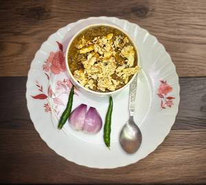 Egg  and chicken tadka