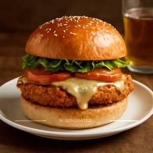 Chicken loaded burger