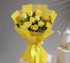 Wrapped in elegance roses bouquet