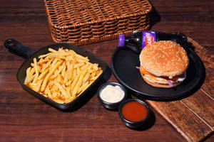 The B-f-d (paneer Burger, Fries, Drink) Combo