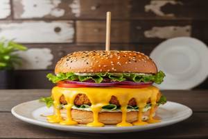 Fiery Veg Cheese Burger