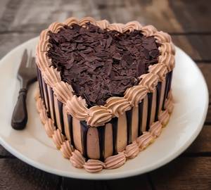 Heart Shaped Black Forest Cake