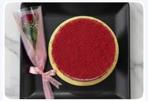 Red Velvet Cake with Red Rose Bouquet [Single]
