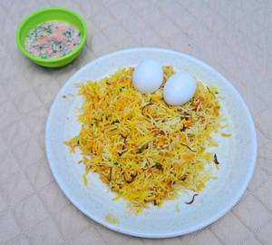 EGG BIRYANI+RAITA+SALAD (2eggs)