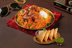 Andhra Chicken Biryani and Chicken Patti Samosa Iftari Combo