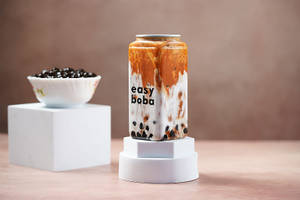 Thai Milk Boba Tea With Tapioca Pearls