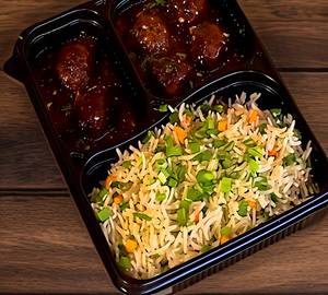 Veg Fried Rice And Manchurian Combo