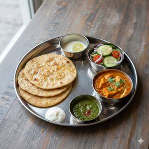 4 Plain Roti Paneer Masala+Salad+Chutney