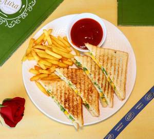 Corn & Capsicum grilled sandwich
