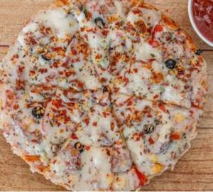 Chicken ghee roast pizza [large 8 inches]