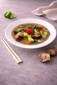 Brocolli, Fresh Mushroom & Chinese Vegetables 