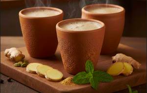 Adrak Wali Chai With Kulhad [ 3 Cup ]