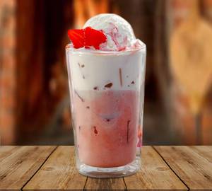 Cold Coffee With Strawberry Ice Cream