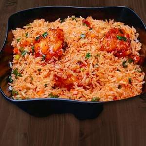 Mix Schezwan Fried Rice ( Half ) [ Egg + Chicken ]