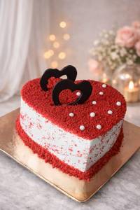 Red Velvet (Heart Shaped Cake) 600Gms                   