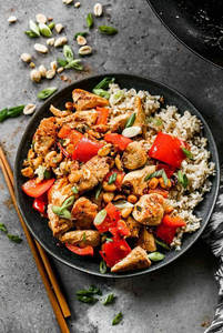 Non Veg Fried Rice In Kung Pao Sauce