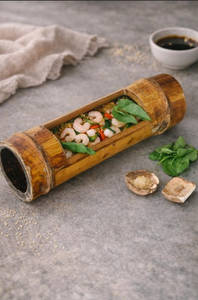Bamboo Rice with Chilli Basil Prawn Thai Style 
