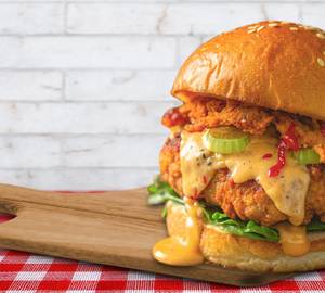 Fried chicken jumbo burger