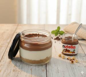 Nutella Cheesecake Eggless Jar