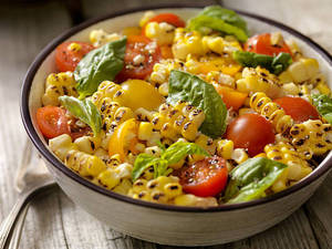 Corn chat salad meal