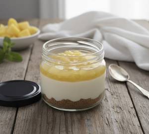 Pineapple Cheesecake Eggless Jar