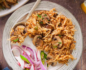 Paneer Mushroom Pulav