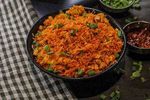 Chicken Schezwan Rice With Omelette