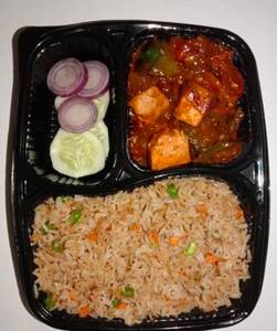 Veg Fried Rice + Chilli Paneer