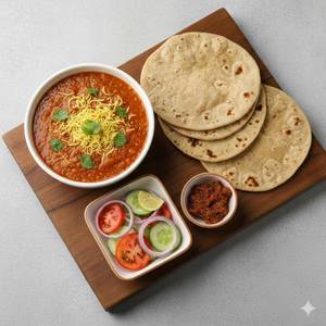 Sev Tamatar + 4 Tawa Roti + Salad + Achar