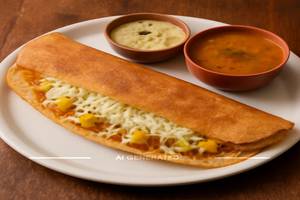 Cheese masala dosa