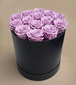 Purple Rose  Black Box Arrangement (20-25)