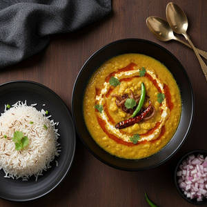 Dal Tadka With Jeera Rice And Pickle Combo
