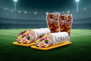 2 Veg Pizza Wrap & 2 Coke Combo