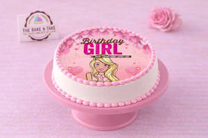 Birthday Girl Vanilla Poster Cake
