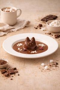 Chocolate Korean Pudding in Chocolate Sauce
