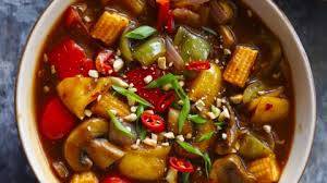 Baby Corn & Mushroom In Hot Garlic Sauce