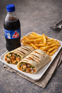 A. Chicken Wrap + Fries + Soft Drink
