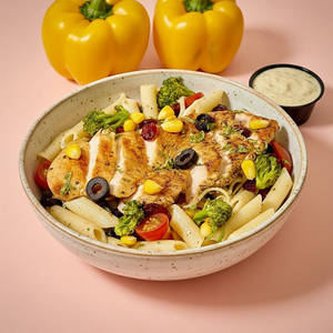 Broccoli Cheese Chicken Pasta Salad