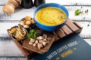 Saffron Chicken Broth Soup