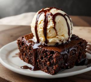Brownie + ice cream