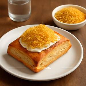 Garlic mayonnaise sev puff