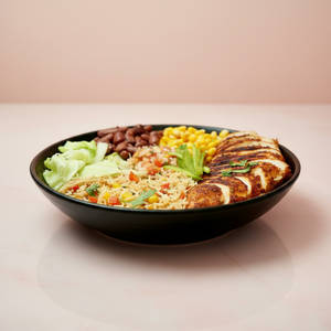 Mexican Chicken Burrito Bowl With Chipotle Sauce