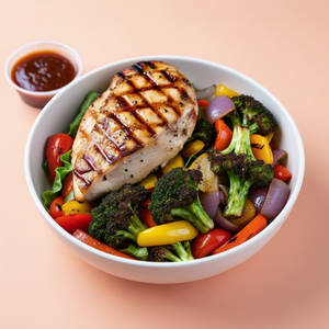 Grilled Bbq Chicken With Roasted Veggies