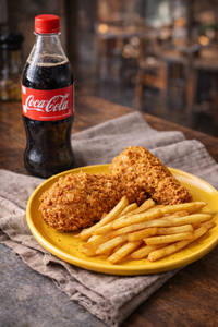 A.  2 Pcs Fried Chicken + Fries + Soft Drink