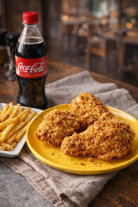 B.  3 Pcs Fried Chicken + Fries + Soft Drink