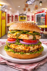 Veg Tower Paneer Burger