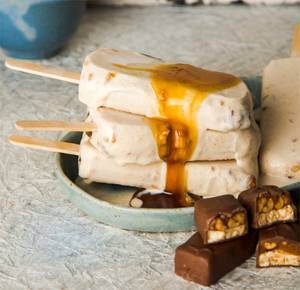 Peanut Butter Caramel Popsicle