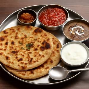 Aloo paratha thali