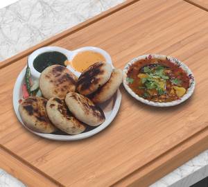 6 Pcs Litti + Sabji