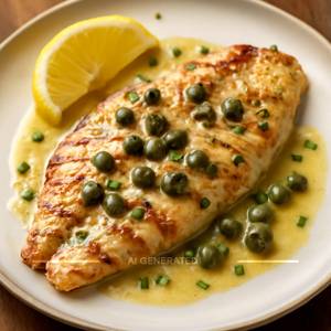 Grilled Fish With Lemon Caper Sauce